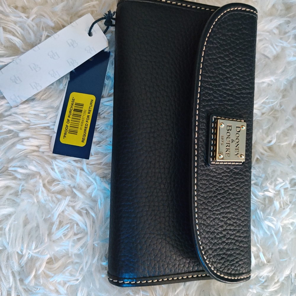 Dooney & Bourke Black Pebbled Leather Wallet